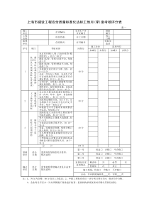 上海市建设工程安全质量标准化达标工地月(季)度考核评分表