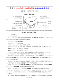 〓5专题五光合作用呼吸作用与碳循环和能量流动