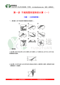 不规则图形面积的计算(练习题)及详细讲解