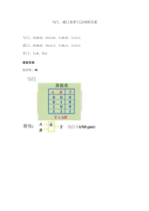 与门或门及非门之间的关系