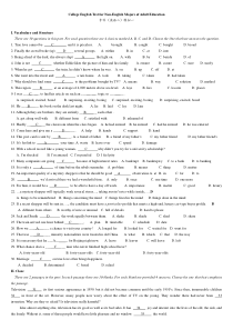 专科__英语二_山东大学网络教育考试模拟题及答案