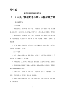 专科中医护理方案