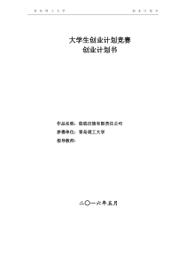 一等奖创业活动创新参赛策划书