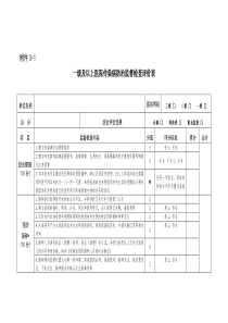 一级及以上医院传染病防治监督检查评价表