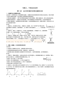 专题三牛顿运动定律