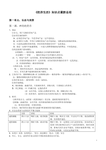 《经济生活》知识点最新总结