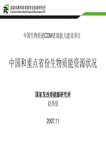 中国和重点省份生物质能资源状况