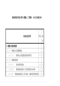 《轮机英语》考试大纲及其分数分布