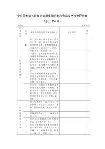 中央国家机关迎奥运病媒生物防制和食品安全检查评分表...