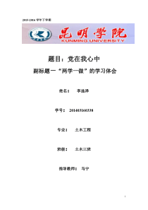 《马克思主义概论》党在我心中实践论文