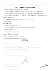 【武汉中考数学试题及答案】2010