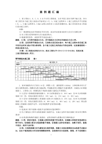 一级建造师案例分析题超经典(有解题思路)