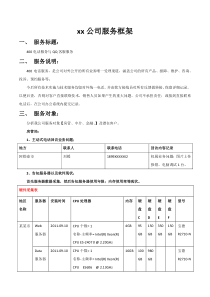 XX公司服务总体框架