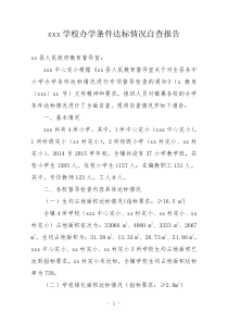 xx镇学校办学条件达标情况自查报告