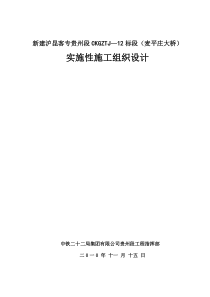 [贵州]客运专线特大桥钻孔灌注桩施工组织设计