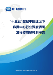 “十三五”数据中国建设下数据中心行业深度调研及投资前景预测报告