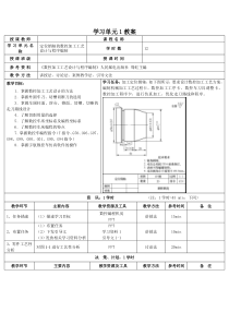 《数控加工工艺设计与程序编制教案》学习单元1教案