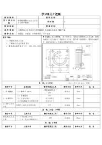 《数控加工工艺设计与程序编制教案》学习单元7教案