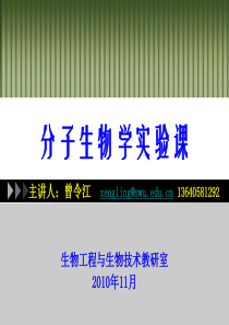 分子生物学实验课PPT--曾令江-XXXX1116