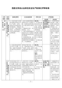 《危险化学品从业单位安全生产标准化评审标准》