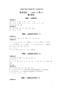 《知识与能力训练化学》九年级下册