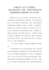 《建立健全教育制度监督并重的惩治和预防腐败体系实施纲要》的工作总结