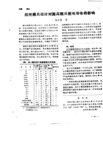 拉丝模具设计对提高模具使用寿命的影响