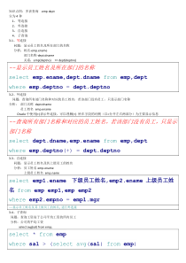 Oracle随堂笔记0406