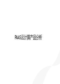 PAAS云计算产品分析.