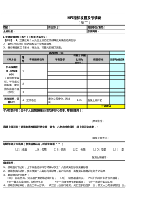 KPI指标设置及考核