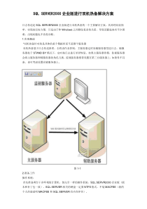 SQLSERVER2000企业版进行双机热备解决方案