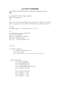 php字符串与字符替换函数
