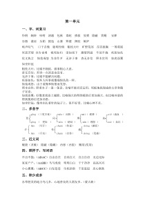 S版五年级下册语文复习资料复习资料