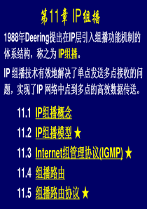 TCPIP协议第11章IP组播