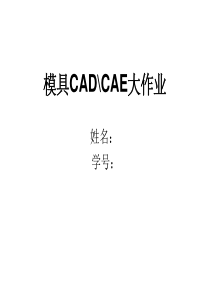 模具cadcae大作业(（幻灯片）