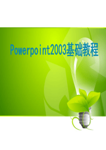 Powerpoint2003基础教程课件.