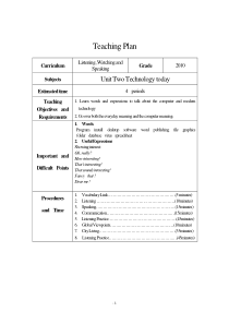 Unit2视听说教案