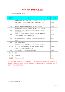 WEB_服务器硬件配置方案