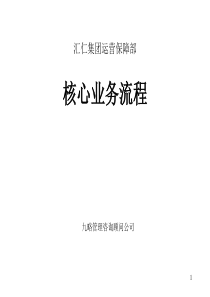 汇仁集团组织结构设计（核心业务流程）（集成版）0427