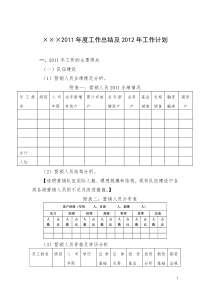 XX团队2011年度工作总结及2012年工作计划(团队模板)