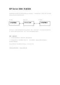 SIPServer2008快速入门指南