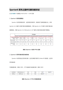 Spartan-6管脚定义及作用