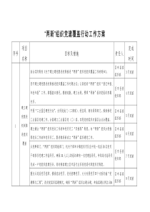 “两新”组织党建覆盖行动工作方案(初稿)