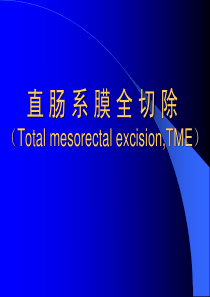 TME,直肠癌全系膜切除术