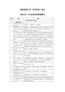 “百问百查”安全生产100条及参考答案要点