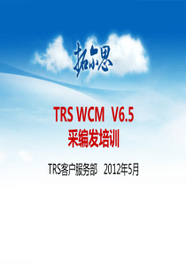 TRSWCMV65—文档采编发培训.