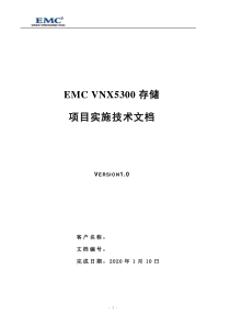 VNX5300存储安装文档