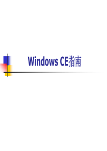 WindowsCE指南