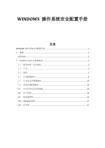 window操作系统安全配置手册