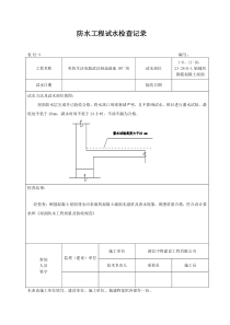 防水工程试水检查记录